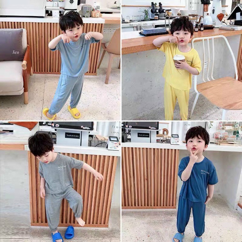 Sale sốc Bộ Dài Tay THUN LẠNH MINKY MOM áo cộc quần dài (alibaba), Bộ quần áo dài tay cho bé trai bé gái từ 5-18kg hàng