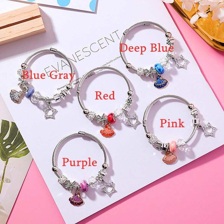 XiaoboACC Vòng Đeo Tay Xâu Hạt Phong Cách Hàn Quốc