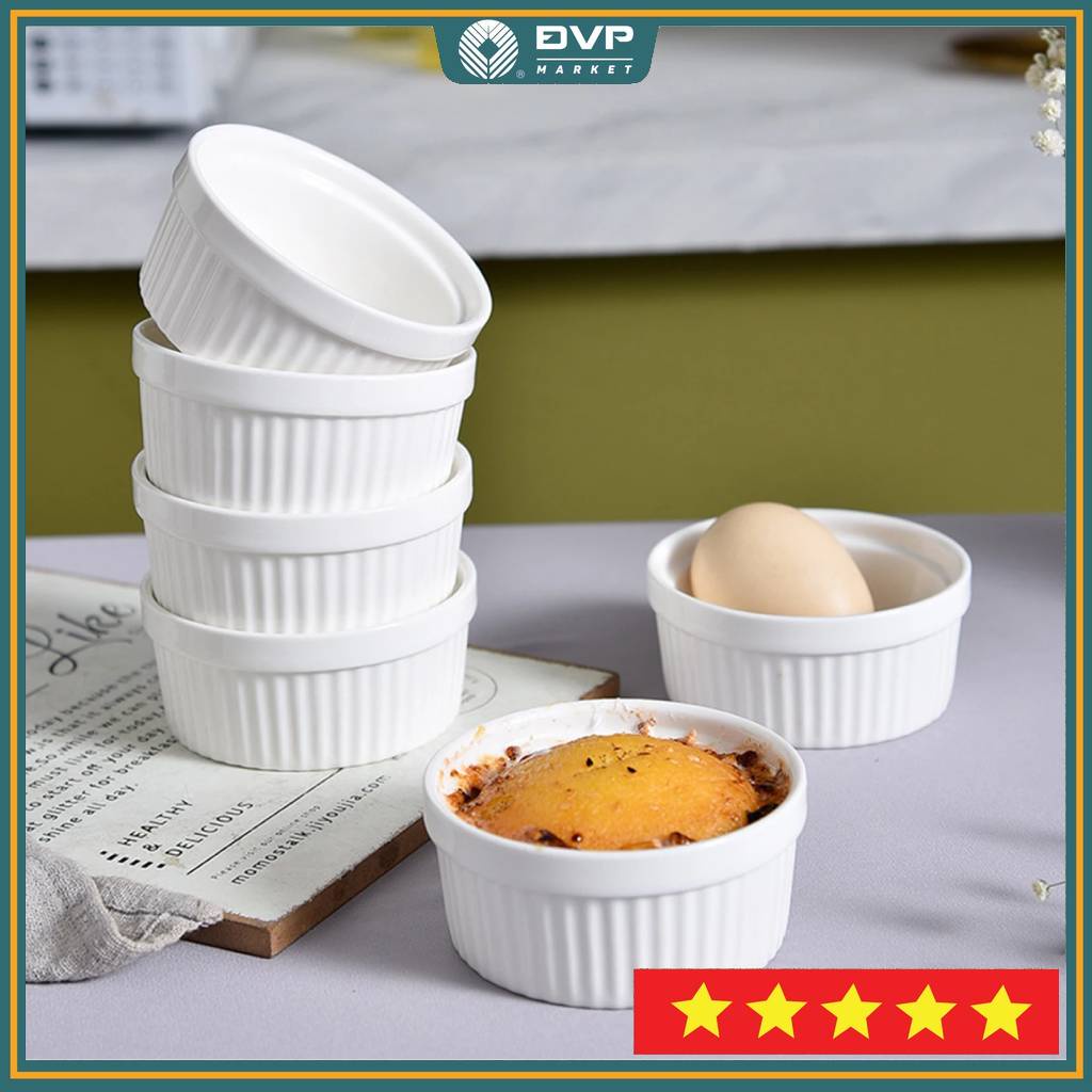 Khuôn sứ làm bánh Flan, hũ ramekin dụng cụ nướng bánh - Đại Vạn Phát