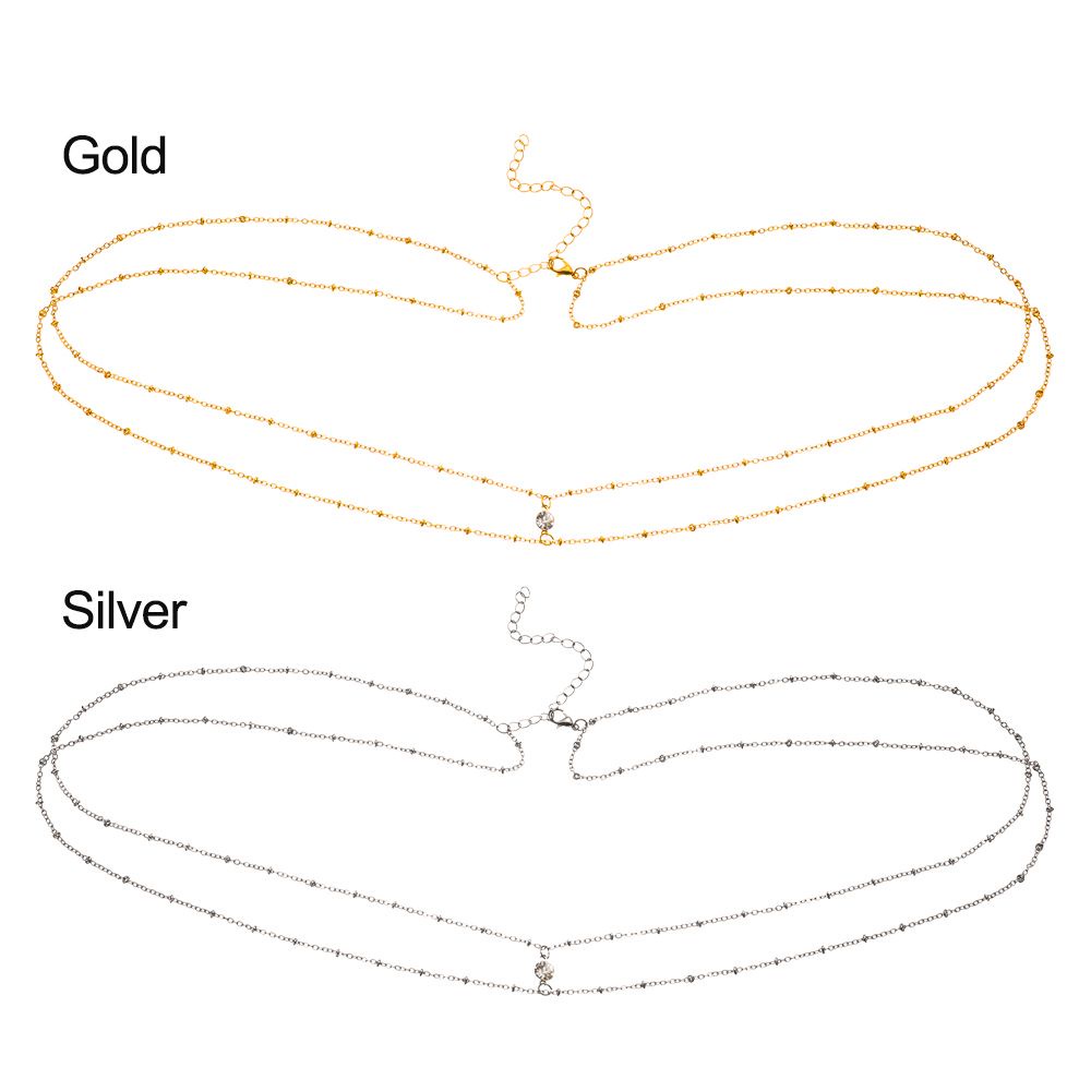 Chuỗi hạt đồng đeo hông hai lớp thời trang mùa hè quyến rũ cho nữ