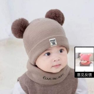 Sét mũ kèm khăn xuất hàn cho bé trai/bé gái