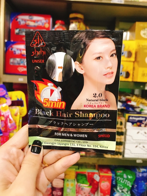 DẦU GỘI PHỦ BẠC SHIHI ĐEN - NÂU GÓI 30ML