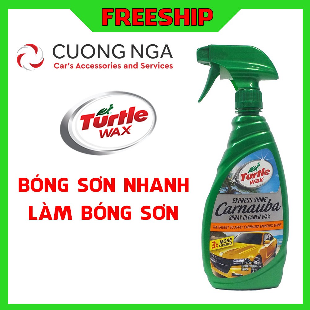 💘FREESHIP💘 Chai xịt bóng sơn nhanh con rùa - dung dịch đánh bóng sơn nhanh Turtle Wax Express Shine Carnauba - nhập