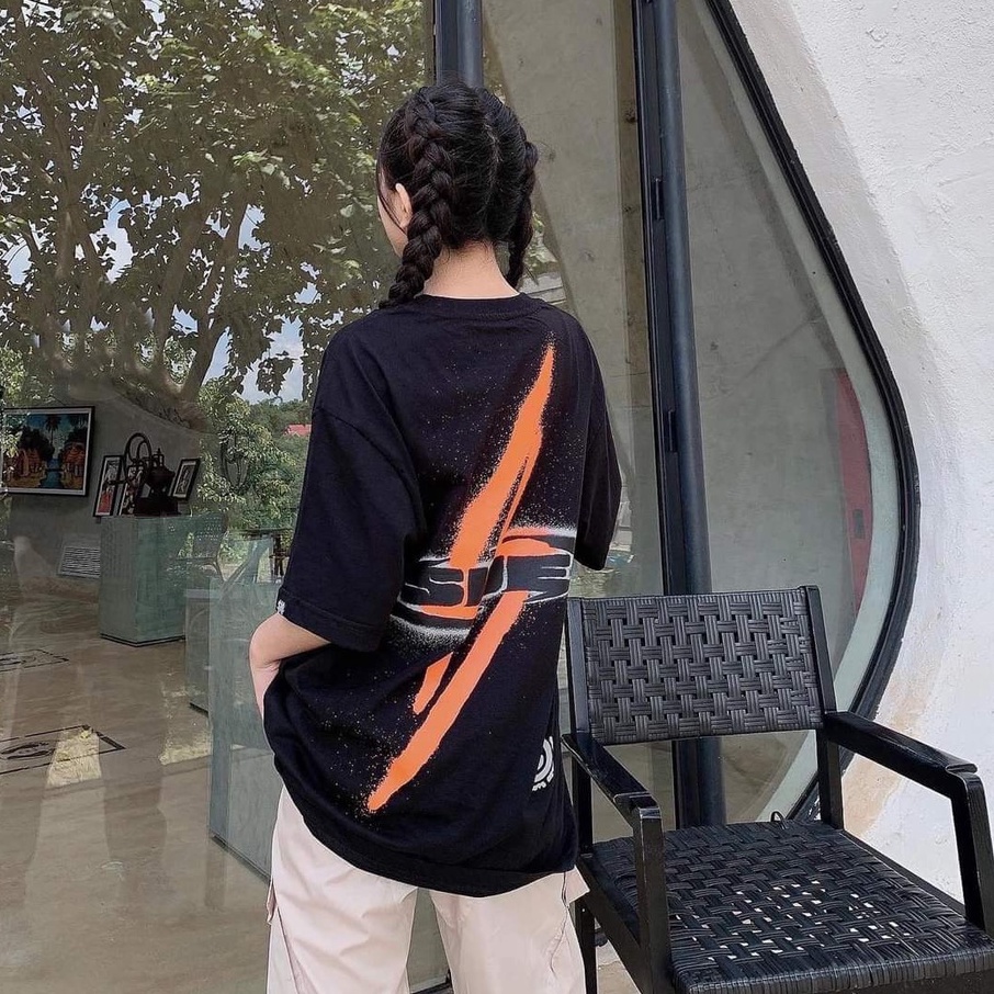 Áo Thun S.WE Tia Chớp - Áo thun tay lỡ form rộng Unisex 38-65kg Nam Nữ [VIDEO+ẢNH THẬT]