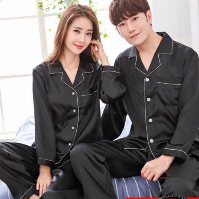 Pijama nam nữ dài tay , bộ đồ ngủ lụa satin mềm mịn cao cấp | BigBuy360 - bigbuy360.vn