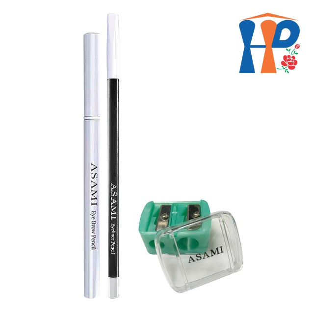 Combo Chì Mí Mày (Chì Mí BK01 - đen + Chì Mày BR03 - nâu đen + Chuốt Chì Asami) | BigBuy360 - bigbuy360.vn