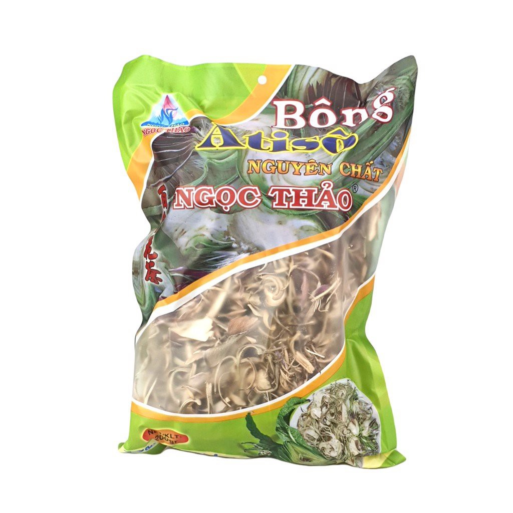Gói Bông Atiso Sấy Ngọc Thảo Đà Lạt 200g bao bì truyền thống 100% từ hoa atiso Đà Lạt thanh nhiệt cơ thể làm đẹp da mặt
