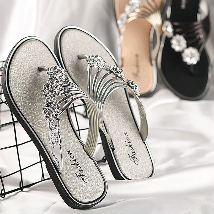 Dép Xỏ Ngón Nữ Giày Đế Bằng Dép Tông Đi Văn phòng, Chơi, Đi Biển,Trong Nhà, Khách Sạn Chống Trơn Trượt Mẫu Mới Mùa Hè