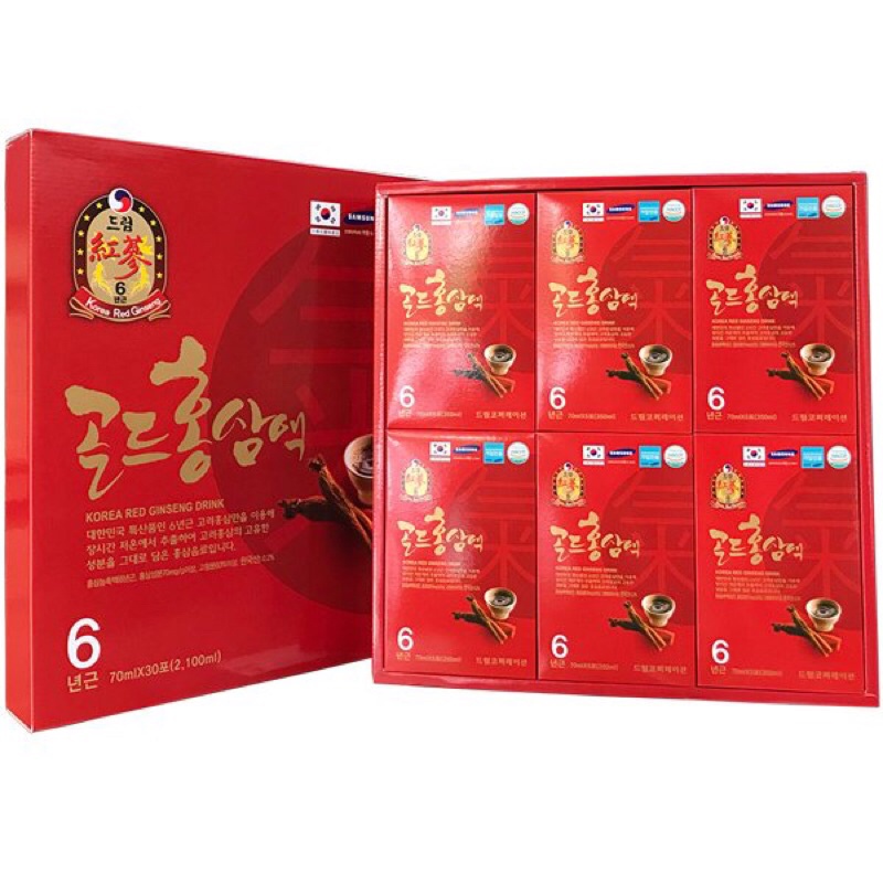 Nước Hồng Sâm 6 Năm Korea Red Ginseng Drink Sobek chính hãng Hàn Quốc