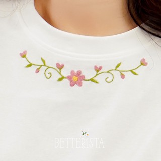Basic Embroidered top - Áo thun thêu