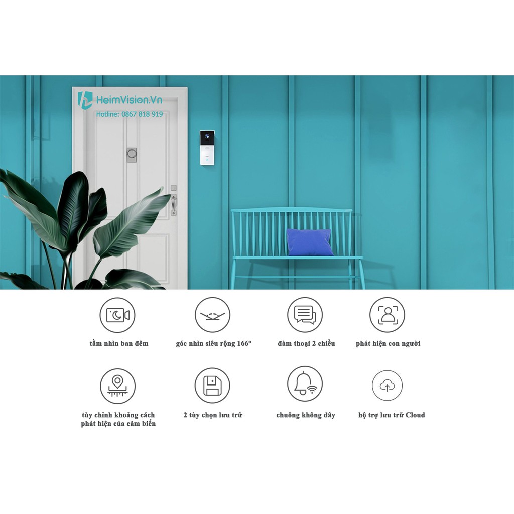 Heimvision HMB1 chuông cửa thông minh kết hợp camera 1080P