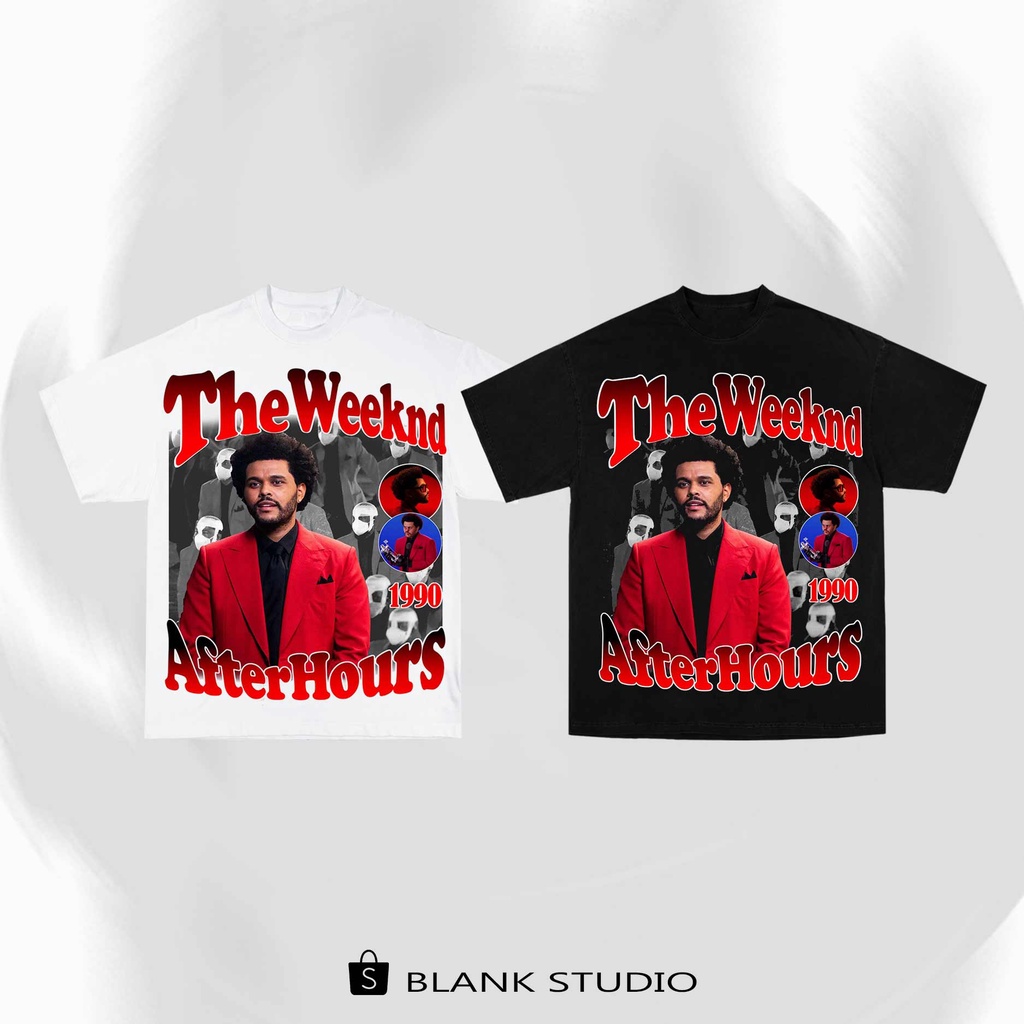 BLANK | Áo Thun ANH CUỐI TUẦN Tay Lỡ Unisex - Đen/Trắng Cổ Tròn