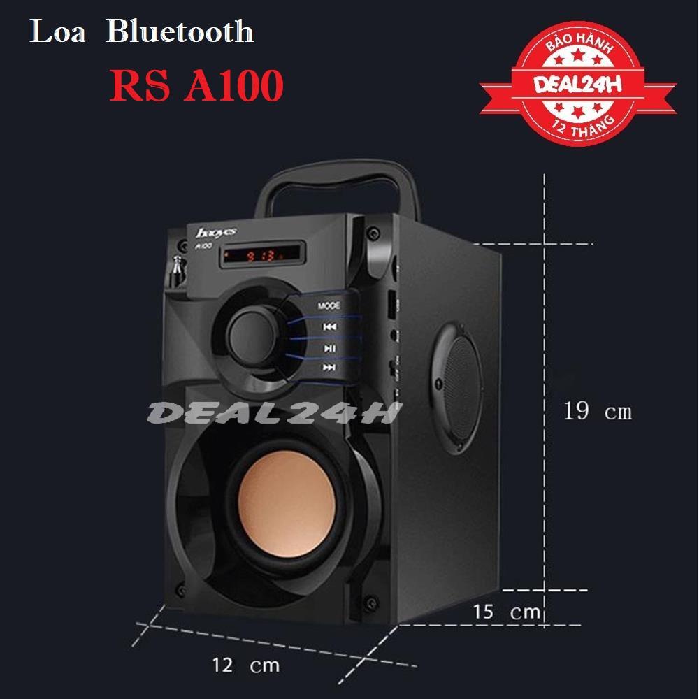 Loa Bluetooth CÔNG SUẤT LỚN RS A100,Dung Lượng Pin Lớn, Thiết Kế Hộp Cộng Hưởng Âm Tạo Âm Thanh 3D Sôi Động