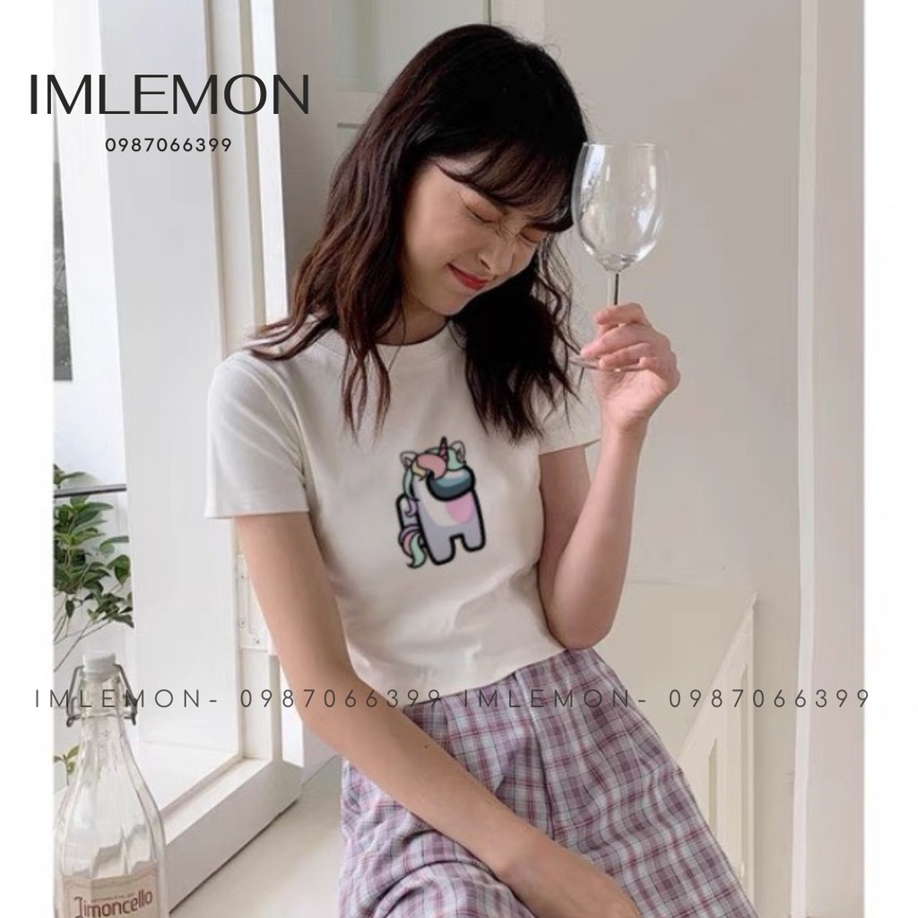 Áo Croptop Nữ Hoạ tiết AMONG US & GALAXY AMONG US Form Rộng, Dễ Thương Năng Động | BigBuy360 - bigbuy360.vn