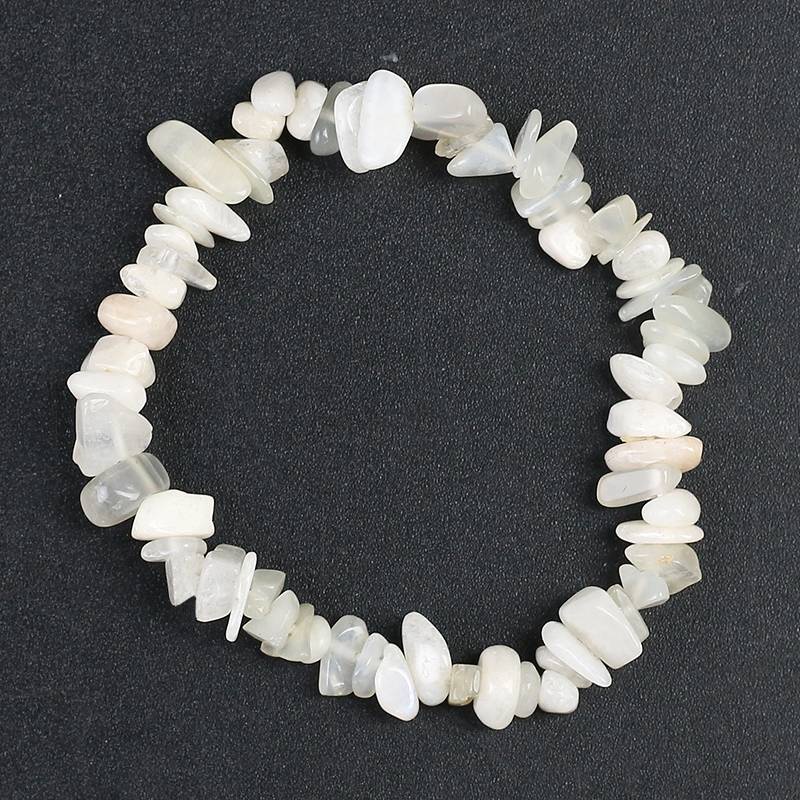 Bộ 1 Cái Vòng Đeo Tay Đá Chakalachite Malachathyt chips Màu Trắng Và Đá Tự Nhiên