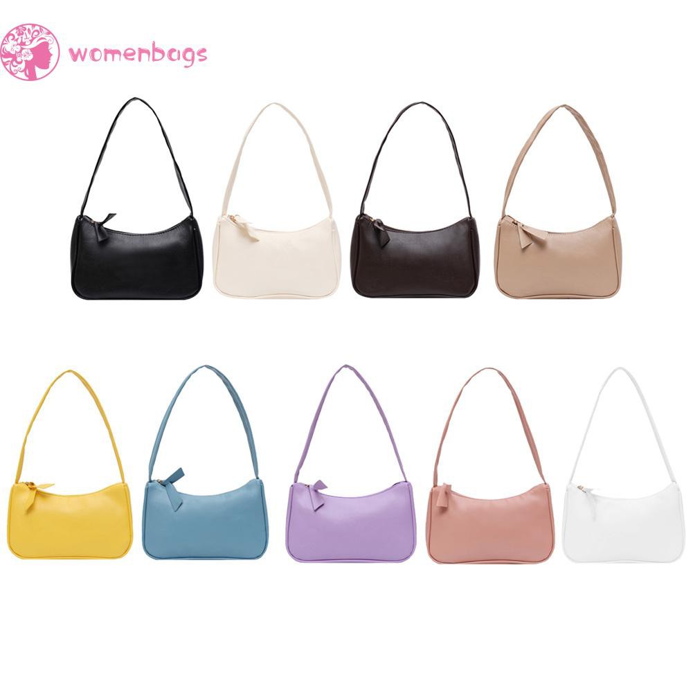 Túi đeo vai màu trơn khóa kéo đơn giản và thanh lịch cho nữ đeo hàng ngày | BigBuy360 - bigbuy360.vn