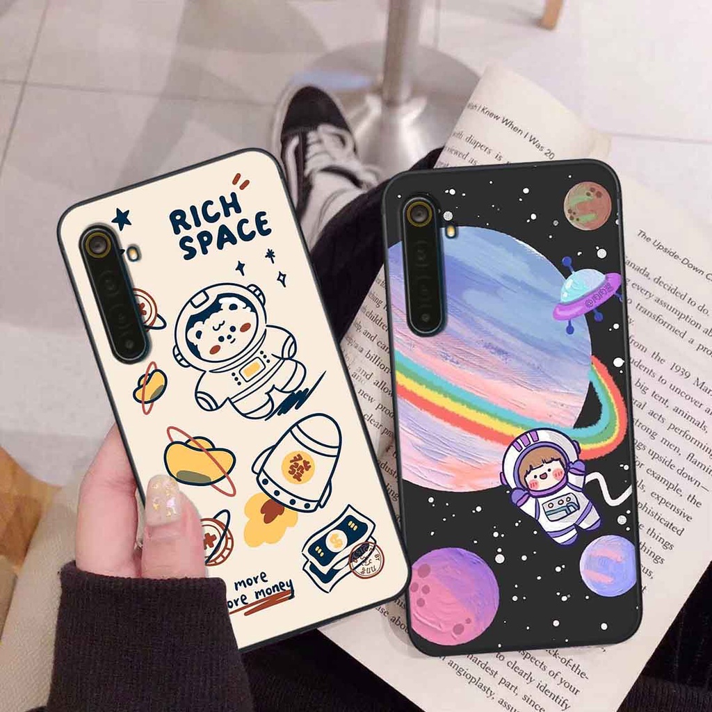 Ốp Realme 6 / 6 Pro in hình vũ trụ, phi hành gia bầu trời cute dễ thương