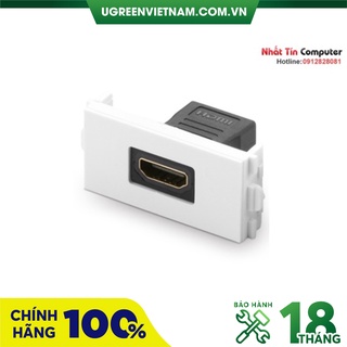 Hạt HDMI Wallplate âm tường cao cấp Ugreen 20317, Ugreen 20318 90 độ chính hãng