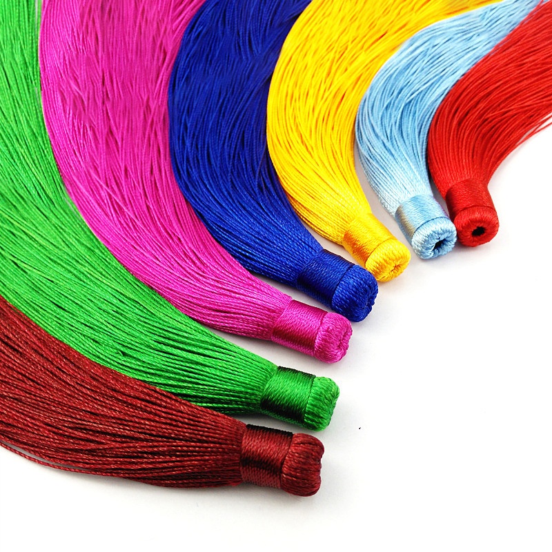 Tua rua xỏ lỗ nhiều màu 14-18cm nguyên liệu làm ngọc bội đồng tâm kết phụ kiện cổ phục việt phục cổ trang
