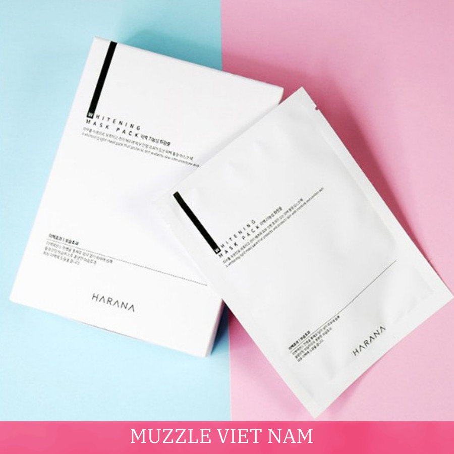 Mặt Nạ Giấy HARANA Whitening Mask Pack Dưỡng Da hộp 10 Miếng Chính Hãng Hàn Quốc (hộp 10 miếng)