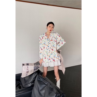 áo vest blazer hoa oversize koreastyle