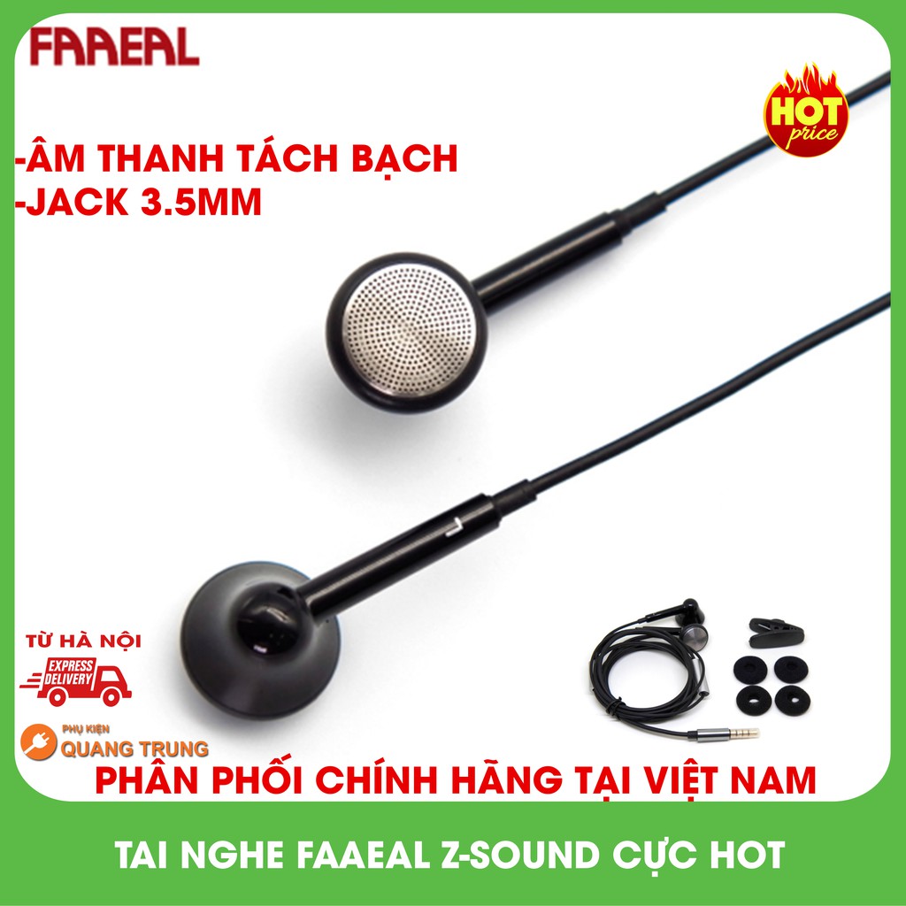 Tai nghe faaeal z-sound earbud,thiết kế đẹp,âm thanh hay,trở kháng 32Ohm