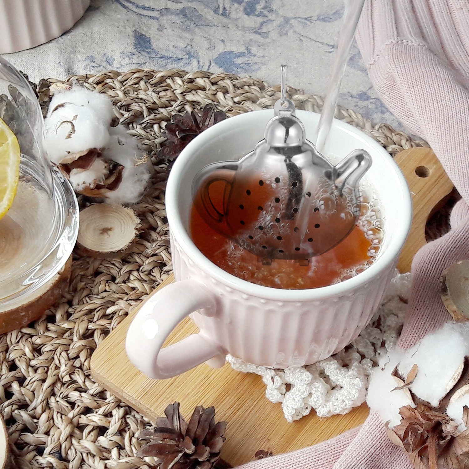 Dụng Cụ Lọc Trà Bằng Thép Không Gỉ Thiết Kế Đơn Giản Dễ Thương