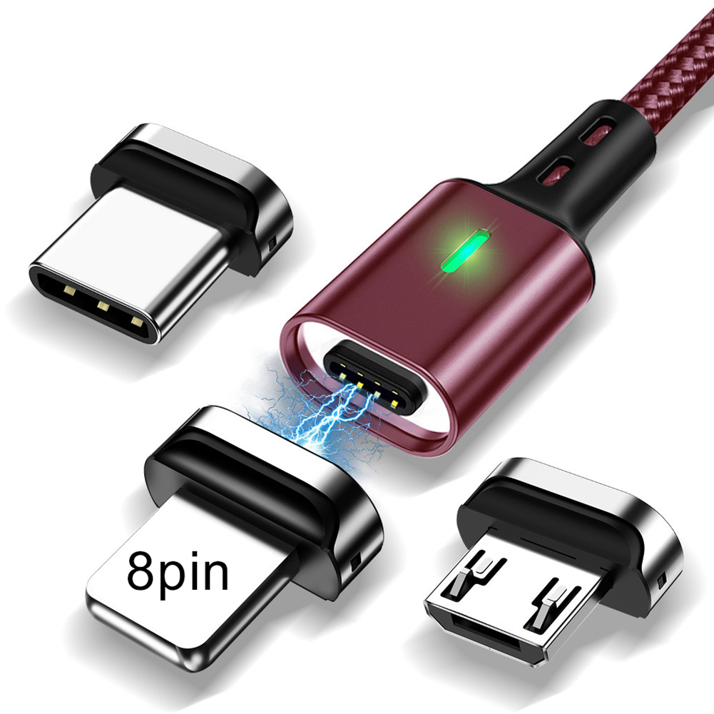 IPHONE ANDROID Dây Cáp Sạc Nam Châm 3a Micro Usb Type C Chất Lượng Cao