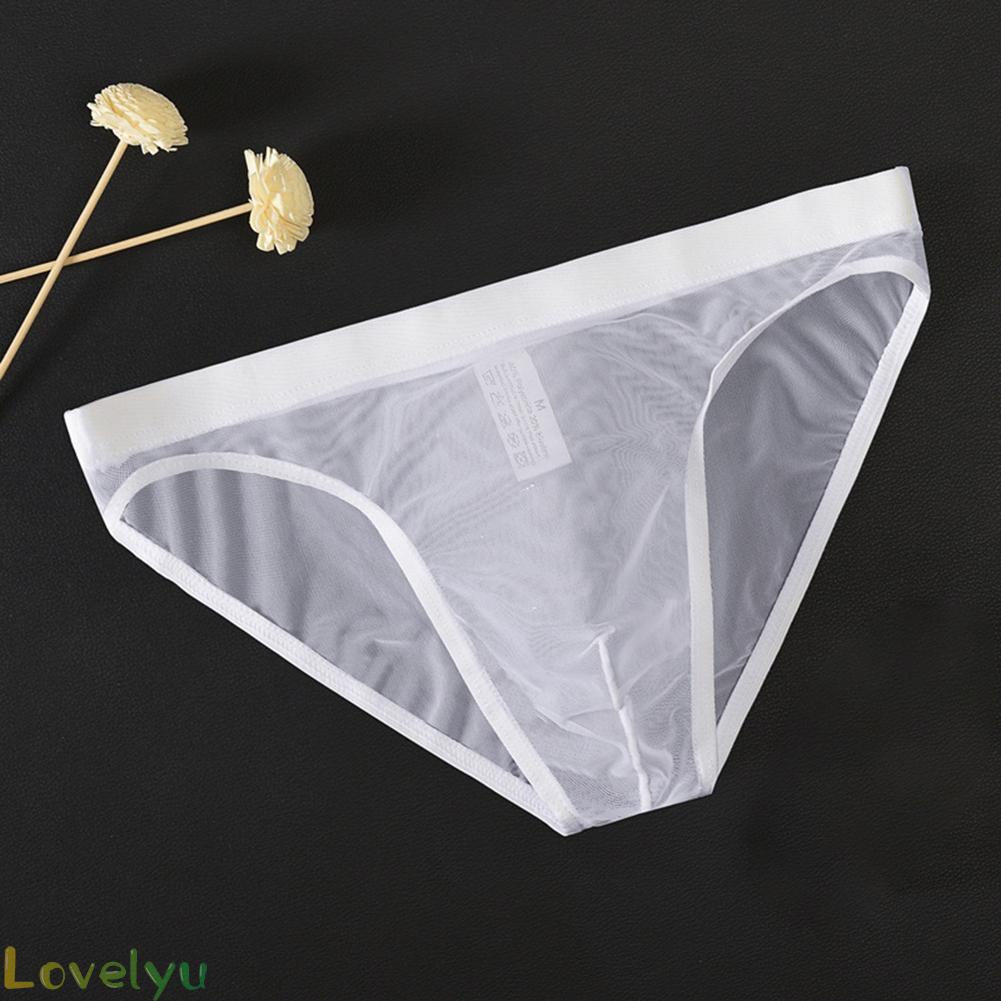 ◀READY▶Mens See Through Briefs Boxer Shorts Transparent Mesh Pouch Underwear Panties# Good Quality