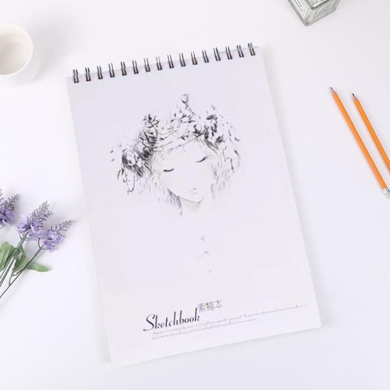 Sketchbook KOLANO sổ vẽ phác thảo, ký họa 100 trang A4, A5 gáy xoắn bìa họa tiết 160g SN-001381