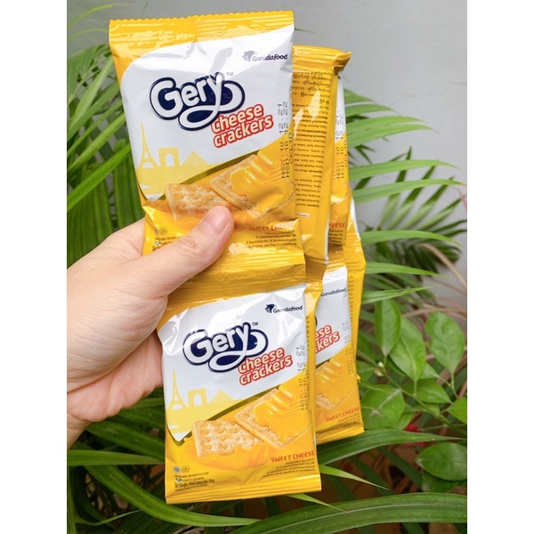 Combo 10 gói bánh quy Gery cheese crackers 10g nhập khẩu Indonesia