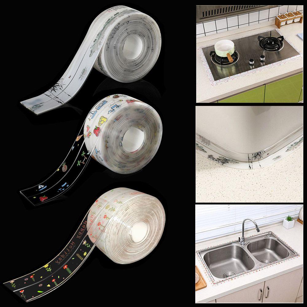 KRNY Dải Dán Viền Bồn Rửa Chén Chống Thấm Nước Chống Nấm Mốc Tiện Dụng