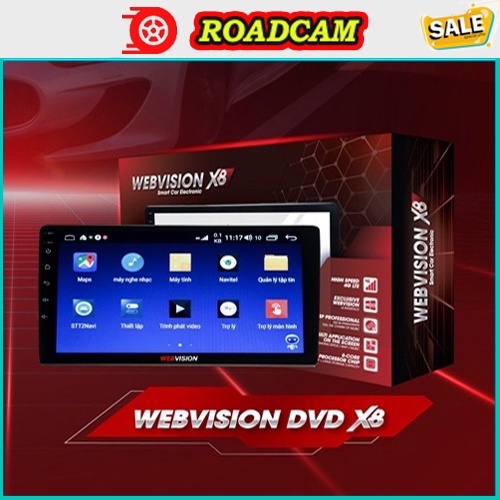 Màn hình DVD android cho ô tô, Webvision DVD X8, điều khiển bằng giọng nói, ROM 64GB | BigBuy360 - bigbuy360.vn