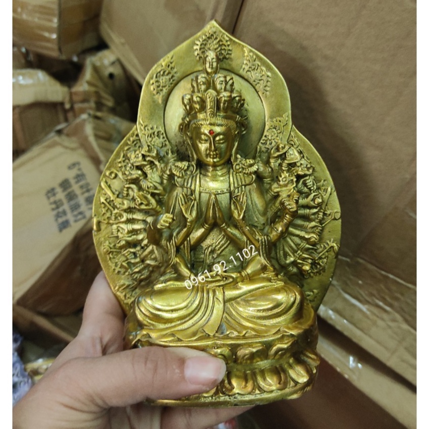 tượng quan âm nghìn tay 18cm bằng đồng hàng đẹp giá rẻ