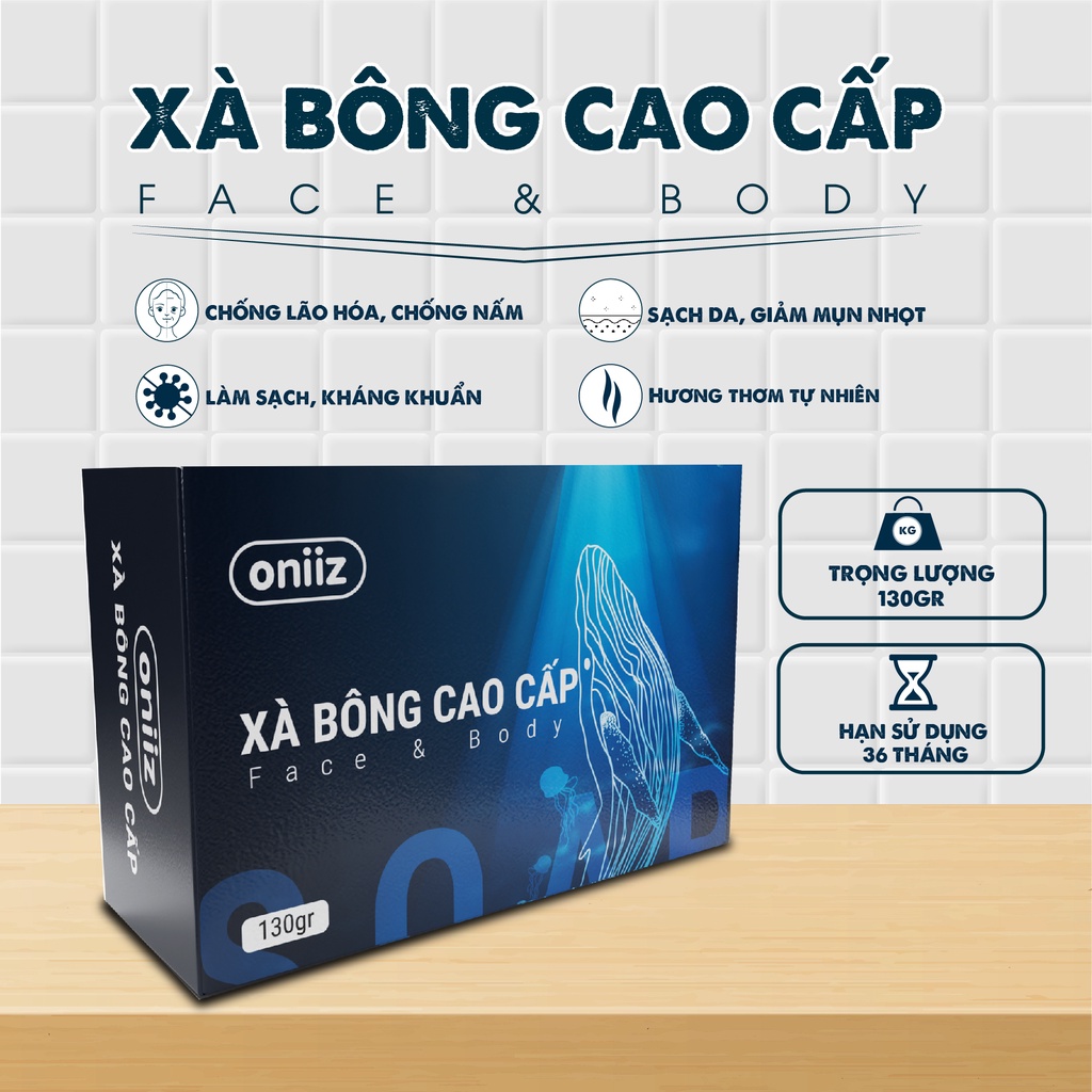 Xà phòng thảo dược Oniiz 130gr - hỗ trợ mờ thâm, sạch mụn, sáng da