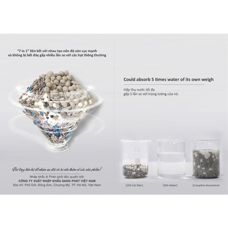 [Hộp 2.5kg] Cát đậu nành Mavard Diamond mix 7 loại cao cấp siêu khử mùi kháng khuẩn cho mèo