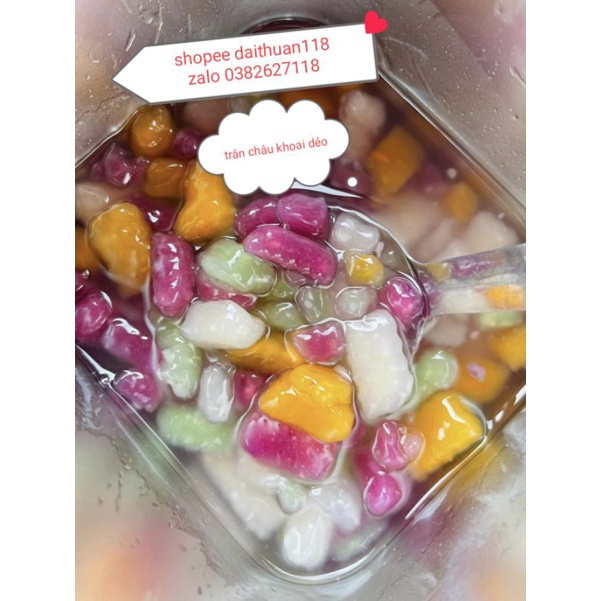 Trân châu handmade cacao, dứa, đậu biếc, hoàng kim