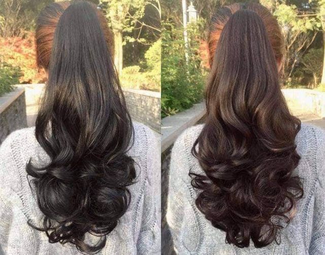 Tóc giả kẹp ngoạm cao xoăn dợn xinh xinh