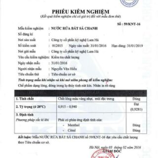 Nước rửa bát sả chanh Lam Hà 500ml