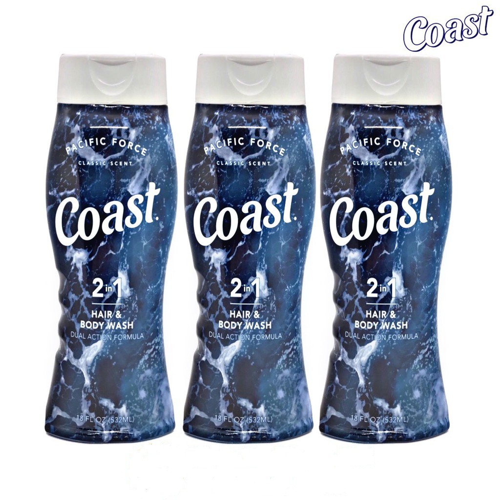[HÀNG MỸ- MẪU MỚI] Sữa tắm gội Coast hương Pacific 532ml