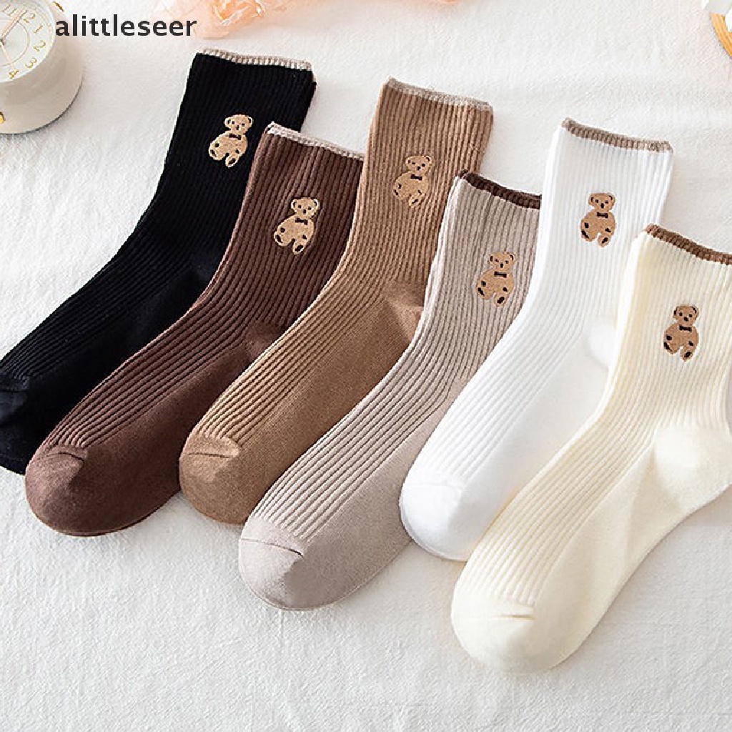 Set 5 Đôi Tất Thể Thao Dài Mềm Mại Thoáng Khí Thời Trang Cho Nữ