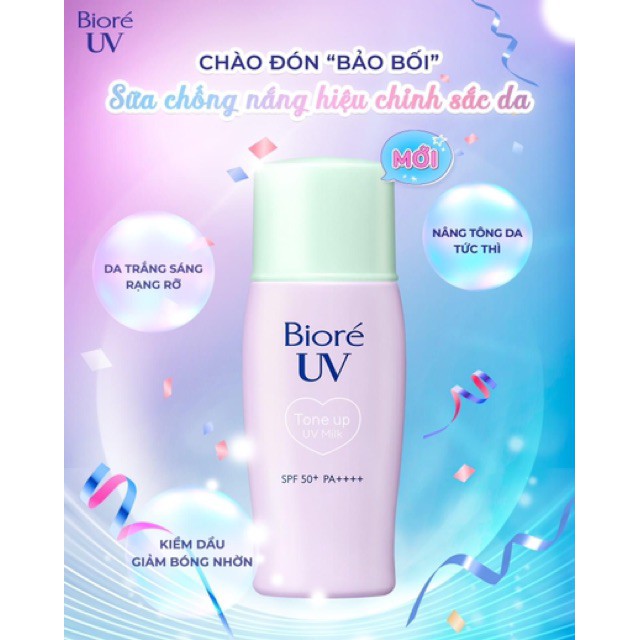 Sữa chống nắng Biore UV Tone Up UV Milk SPF50+/PA ++++ 30ml