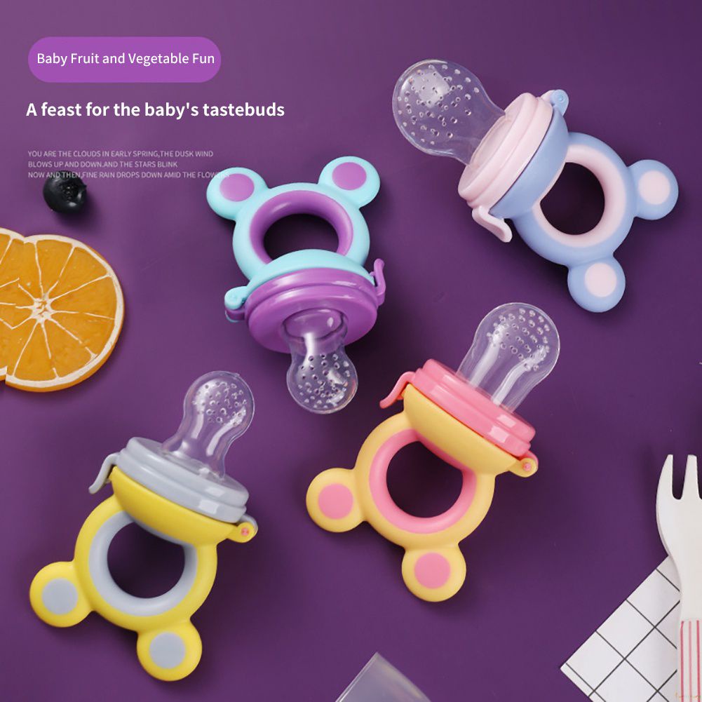 ♕Bà Mẹ Và Em Bé Sản Phẩm Silicone Cho Bé Trái Cây Thực Phẩm Bổ Sung Miếng Dán Cho Bé Dinh Dưỡng Hoa Quả Và Rau Củ Quả Núm Vú Giả Túi Bổ Sung Thức Ăn Thức Ăn