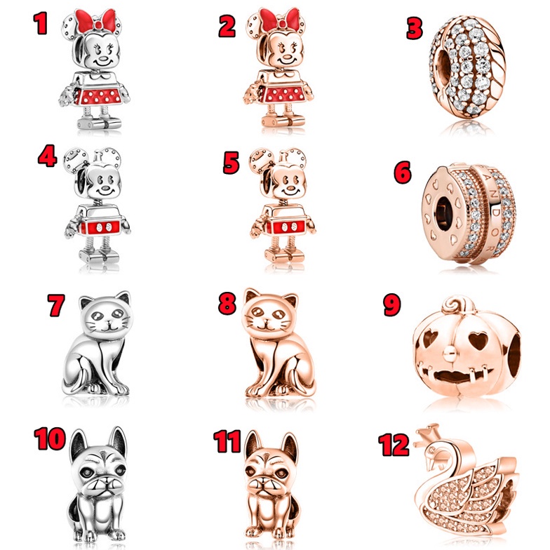Phụ Kiện Hạt Cườm Hình Bí Ngô / Quái Vật / Minnie / Mickey / Thiên Nga Thời Trang DIY