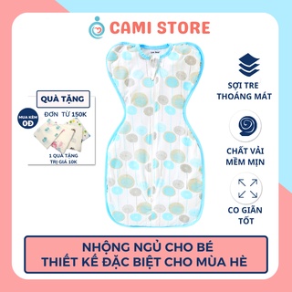 Nhộng chũn cho bé Lionbear chất liêu sợi tre dành cho mùa hè giúp bé ngủ ngon, túi ngủ cho bé sơ sinh Lion bear