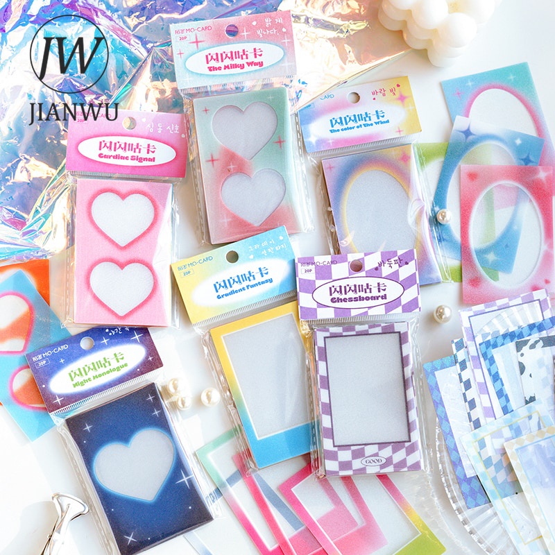 Set 20 miếng dán ghi chú PET dễ thương chống dính nhiều kiểu dáng tùy chọn trang trí sổ tay/ điện thoại