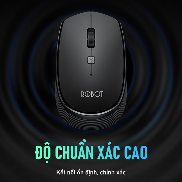 Bộ Bàn Phím Và Chuột Không Dây ROBOT KM3100 Thích Hợp Dùng Cho Laptop, Máy Tính, PC - Bảo Hành 12 Tháng