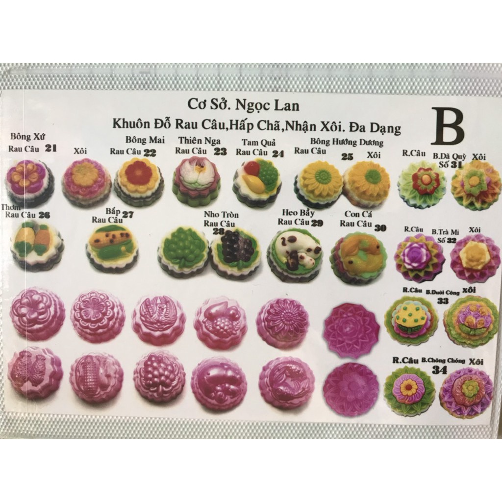 Khuôn nhựa rau cau trung thu 10cm đẹp mắt 1