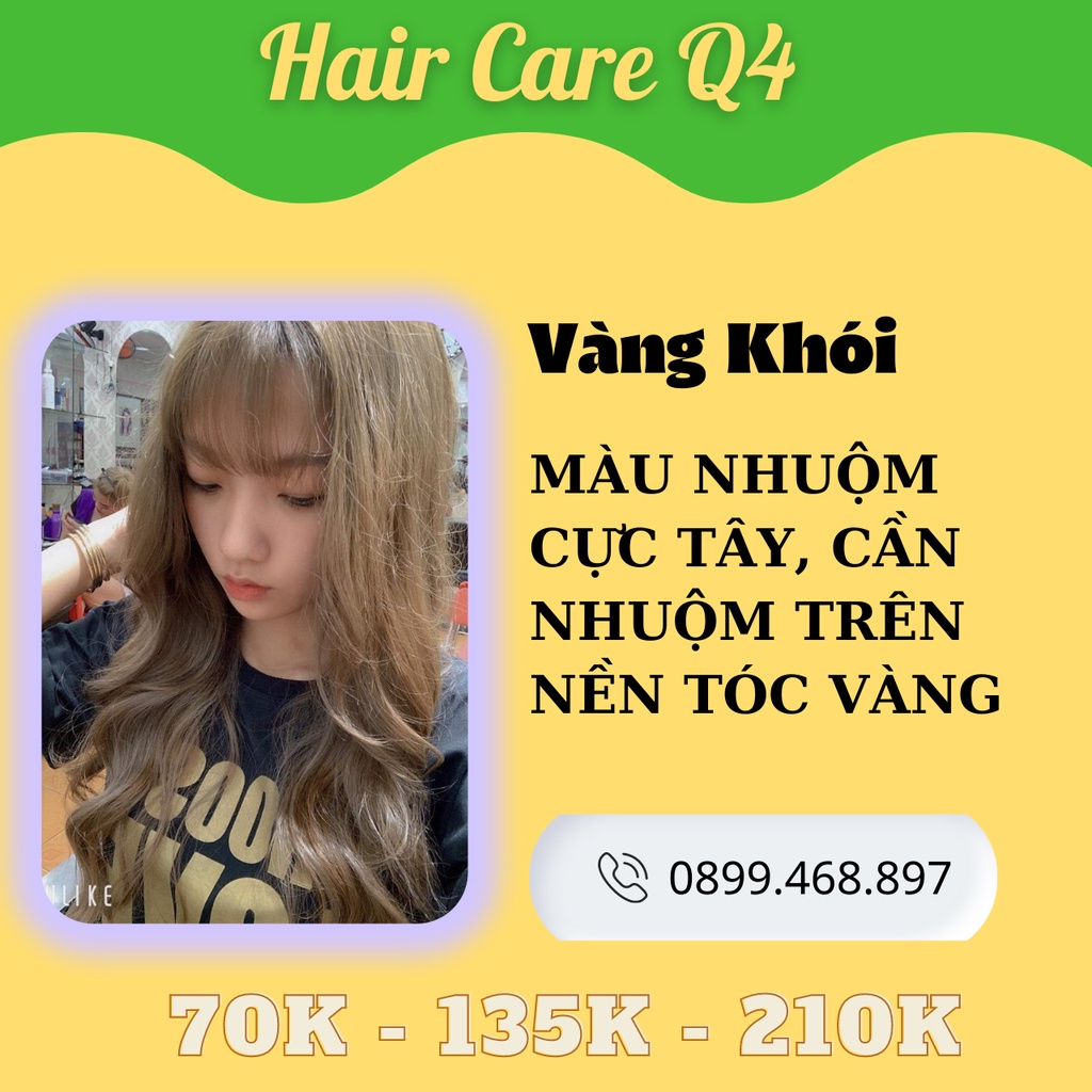 Thuốc nhuộm tóc màu nâu tây ánh vàng lạnh - Hair Care Q4