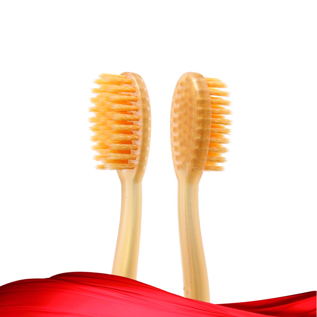 Bàn Chải Đánh Răng Lipzo Ruby Gold Dành Cho Nhạy Cảm Công Nghệ Chỉ Tơ Vàng Xoắn Kép Nano Kháng Khuẩn Hút Ẩm Khử Mùi